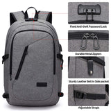 1 x RAW Customer Returns Laptop Backpack Men, 17 Inch Laptop Anti Theft Backpack Bag School Backpack Business Notebook Backpack Waterproof with USB, Gift for Men, Work Travel Student Boys Teenager Black - RRP €35.46