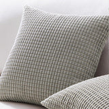 1 x RAW Customer Returns Topfinel cushion cover 40x40 gray corduroy set of 2 corn grain pattern cushion covers cushion cover decorative cushion sofa cushion couch cushion decorative cushion decorative cushion cover decorative cushion covers - RRP €14.81