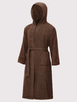 1 x RAW Customer Returns Ladeheid men s terry bathrobe made of 100 cotton LA40-192 Brown-20, M  - RRP €35.56