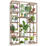 1 x RAW Customer Returns Plant stand indoor and outdoor, 157.9 cm high flower stand wooden flower shelf flower stairs plant stand shelf indoor garden plant shelf, shelf plants plant stairs for indoor outdoor balcony - RRP €54.67