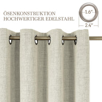 1 x RAW Customer Returns CUCRAF Curtain Opaque Curtains with Eyelets Light Beige - 100 Blackout Curtain Eyelet Curtains Set of 2 H245xW140cm Decorative Eyelet Curtain Thermal Curtains for Living Room Children s Room Bedroom - RRP €47.39