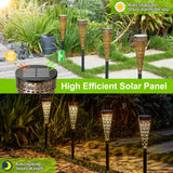 1 x RAW Customer Returns GEARLTIE solar lamps for outdoors garden 4 pieces, 800 mAh solar lights for outdoors with warm white LED, IP65 weatherproof balcony decoration garden made of metal, lanterns solar outdoor path terrace - RRP €32.26