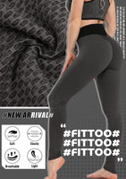 1 x Brand New FITTOO Scrunch Leggings for Women Texture Bootybomb Elastic Anti Cellulite Crawl Butt Lift Sexy Yoga Pants Booty Push Up with High Waist Compression Pants - Gray - S - RRP €22.8