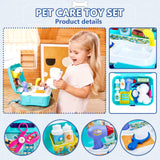 2 x RAW Customer Returns HERSITY veterinary case dog doctor case children girls 3 years old gift ideas, vet playset dog salon toy gift children s toy from 4 5 6 year olds young girls - RRP €41.98