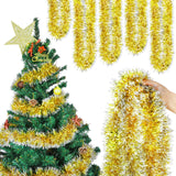 10 x Brand New HOWAF 6Pcs 12m Tinsel Christmas Tree, Gold Tinsel Christmas Garlands, Christmas Tree Garland, Christmas Tinsel Garland Decoration for Christmas Tree, Door, Stairs, Fireplace - RRP €129.9