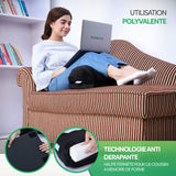 1 x RAW Customer Returns WISEFIT office footrest with memory foam pocket for living room, plane and travel, gaming footrest ergonomic leg lift pedicure cushion adjustable height non-slip accessory - RRP €35.99