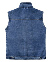 1 x RAW Customer Returns Harbrosrce Classics Men s Denim Vest Sleeveless Denim Vest Cowboy Jacket Motorcycle Vest Biker Vest for Men Casual Leisure Vest - RRP €43.99