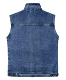 1 x RAW Customer Returns Harbrosrce Classics Men s Denim Vest Sleeveless Denim Vest Cowboy Jacket Motorcycle Vest Biker Vest for Men Casual Leisure Vest - RRP €43.99