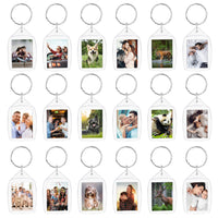 1 x RAW Customer Returns Kurtzy Blank Photo Keychains Pack of 100 Each Clear Acrylic Keychain Measures 5.4 x 3.4 cm - Photo Keychain on Both Sides - Small Photo Frames for Family, Friends, Crafts, Gifts - RRP €26.99