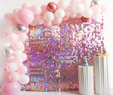 1 x RAW Customer Returns Kate Dazzling Pink Sequin Decoration for Birthday Party Wedding Luxurious Dinner Background Mermaid Shimmer Club Activity Beauty Make UP Blogger Decoration 30cm 30cm 12pcs - RRP €73.99