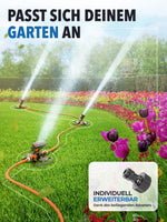 1 x RAW Customer Returns STONE REEF lawn sprinkler 9-217m2 for garden irrigation - 16 nozzles, square sprinkler for irrigation, sprinkler for lawns and areas, irrigation system, sprinkler for garden - RRP €22.03