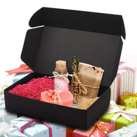 1 x RAW Customer Returns Kurtzy Cardboard Gift Boxes Black 20 pcs Boxes 19x 11x 4.5cm Cardboard Boxes with Lid Kraft Paper Gift Box Rectangular to Assemble Yourself for Gifts, Wedding, Party, Christmas - RRP €20.2