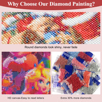 6 x Brand New DAERLE Diamond Painting Mario, 5D Diamond Painting Pictures Cartoon Set Adults Children, DIY Full Diamond Painting by Numbers for Living Room Bedroom Office Wall Decoration 30 x 40 cm - RRP €65.88