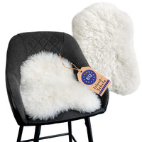 1 x RAW Customer Returns Ynge. Real sheepskin lambskin, soft and fluffy, ideal as a seat cover, chair cushion, seat cushion or decoration for the living room, fireplace, bedroom, children s room, 35cmx42cm, white - RRP €31.67