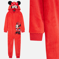 1 x RAW Customer Returns Disney Stitch Onesie Girls, Cuddly Warm Onesie Pajamas Children, Baby Yoda Gifts for Girls Christmas Red Minnie, 2-3 Years  - RRP €34.93