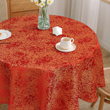 8 x Brand New Arquiel Floral Round Tablecloth, Resistant Jacquard Fabric Tablecloth, Washable Stain-Resistant Polyester Tablecloth for Kitchen Dining Room Parties 152x152cm  - RRP €163.2