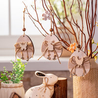 7 x Brand New Valery Madelyn set of 6 Easter decorations, 8 cm wooden decorations for hanging, Easter decorations - rooster, butterfly and rabbit decoration hangers for Easter - RRP €90.93