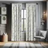 1 x RAW Customer Returns ABAKUHAUS Flower Curtains, Drapes, Poppies Daisies Rural, Window Treatments for Living Room Bedroom Decor, 2 Panels 30 w x 96 h, Pale Green Yellow Blue - RRP €24.99