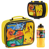 1 x RAW Customer Returns Pokemon kids insulated lunch bag, school lunch box and water bottle set - 3pcs yellow  - RRP €24.58