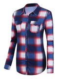 1 x Brand New Women s Checked Blouses Long Sleeve Shirt Checked Blouse Plaid Shirt XXL, 2  - RRP €24.86