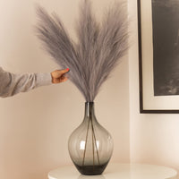 1 x RAW Customer Returns Pampas grass large 100cm, Pampas grass XXL, 3 stems of pampas grass grey, pampas grass decoration artificial, boho decoration modern living room Amazon pampas grass for floor vase - RRP €25.2