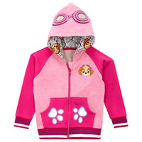 1 x RAW Customer Returns Paw Patrol Girl s Zip Sweatshirt Skye Girl Sweatshirts Pink Glitter Hoodies 4-5 Years - RRP €28.95