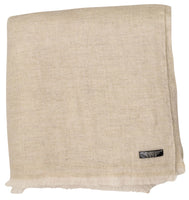 1 x RAW Customer Returns yanopurna cashmere blanket - made of 100 cashmere wool, 135x270 cm, sofa blanket handwoven from Nepal, ideal as a couch throw or cuddly blanket, hand wash, beige - RRP €148.13