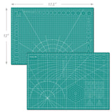 1 x RAW Customer Returns Miuzei Cutting Mat Set A3 with 55 Pieces Craft Knife and Steel Ruler, Self-Healing Craft Mat Cutting Mat Craft Drawing Mat Craft Scalpel Craft Mat Green  - RRP €17.14