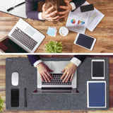 1 x RAW Customer Returns Lucky Sign - Felt Desk Pad with Non-slip Coating Desk Mat for Office and Home Use, 40x80cm - Dark Gray - RRP €18.99