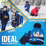 1 x RAW Customer Returns Sonic the Hedgehog Child Hat, Winter Hat Scarf and Gloves Set Blue 2 Pieces  - RRP €18.25