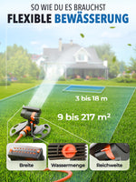 1 x RAW Customer Returns STONE REEF lawn sprinkler 9-217m2 for garden irrigation - 16 nozzles, square sprinkler for irrigation, sprinkler for lawns and areas, irrigation system, sprinkler for garden - RRP €27.99