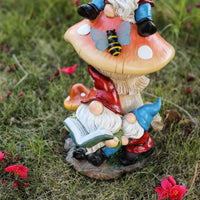 1 x RAW Customer Returns TERESA S COLLECTIONS Funny Garden Gnomes Garden for Outdoor Garden Figures Weatherproof Figures Solar Light Gnomes Garden Gnome Mushroom Garden Decoration for Outdoor Figure Solar Garden Light for Balcony 32cm - RRP €31.99