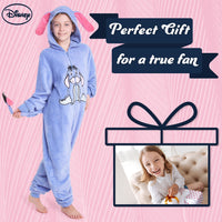 1 x RAW Customer Returns Disney Stitch Onesie Girls, Cuddly Warm Onesie Pajamas Children, Baby Yoda Gifts for Girls Christmas Blue Eeyore, 13-14 Years  - RRP €29.96