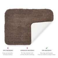 1 x Brand New Penguin Home Non-Slip Tufted Microfiber Bath Mat by, 2 Pack, Chocolate Brown, Highly Absorbent, Thick Pile, 2000 GSM 40 x 60 cm - RRP €30.0