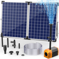 1 x RAW Customer Returns Biling Solar Pond Pump 35W Solar Pump 1600L H Flow Rate, Solar Fountain with 2M Stream Hose 5M Cable Length 4M Delivery Head Solar Stream Pumps for Pond Garden Waterfall Pool - RRP €139.99