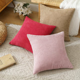 1 x Brand New EMEMA Small Granular Cushion Covers Soft Decorative Square Cushion Covers for Sofa Bed in Polyester Blend Modern and Elegant Bedroom Living Room 2 Pieces 40x40cm Red - RRP €11.63