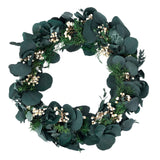 1 x RAW Customer Returns Wreath for door and table I Door wreath 30cm with preserved eucalyptus - Boho decoration I Decorative wreath for living room and bedroom - RRP €29.9