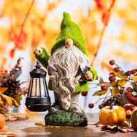 1 x RAW Customer Returns TERESA S COLLECTIONS Funny Garden Gnomes Outdoor Garden Decoration 33cm Weatherproof Figure with LED Solar Lantern Dwarf Garden Figures Made of Resin Garden Gnome Garden Decoration Garden Light for Outdoor Balcony - RRP €37.99