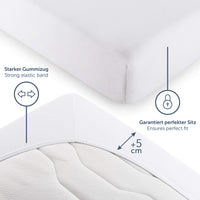 1 x RAW Customer Returns Blumtal Premium fitted sheet 90x200cm jersey box spring beds - Oeko-TEX certified bed sheet 90x200cm 100 cotton - fitted sheet 90x200 for box spring beds - 90x200 fitted sheet - white - RRP €18.14