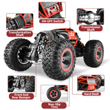 1 x RAW Customer Returns BEZGAR TD141 Remote Control Car - 4WD 2.4GHz RC Car for Children, Transforming Car Toy Stunt Car with Rechargeable Battery for Boys and Adults, Red - RRP €49.99