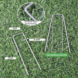 1 x RAW Customer Returns Graxury 200 pieces 20 cm 3 mm heavy garden nails steel posts - galvanized steel staples for securing weed fleece, nets and pipes with 1 hook - RRP €38.99