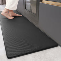 1 x RAW Customer Returns Color G Non-Slip Kitchen Rug, PVC Non-Slip Runner Rug, Waterproof, Oil-Resistant Durable Doormat Mat Washable - 44 x 240 cm, Black - RRP €56.99