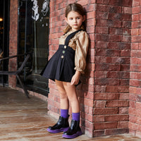 1 x Brand New Hawkwell Boys Girls Ankle Boots Unisex Kids Chelsea Booties with Side Zip, Black Purple EU 28 - RRP €39.99