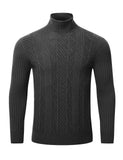 4 x Brand New MoFiz Sweater for Men Winter Turtleneck Sweater Knitted Sweater Turtleneck Long Sleeve Sweater Casual Sweater Tops Dark Grey XXXL - RRP €139.44