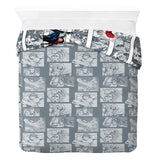 1 x RAW Customer Returns Marvel Comics Comic Cool 100 cotton duvet cover 200x200 cm double size with 2 pillowcases 80x80 cm - RRP €35.59