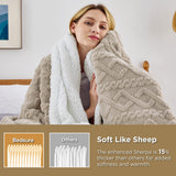 1 x RAW Customer Returns Bedsure cuddly blanket sofa knitted blanket - blankets cuddly blankets 150 x 200, sofa blanket double face extra soft, cuddly blanket fluffy living room, wool blanket grey, couch blanket sofa throw blanket - RRP €22.79