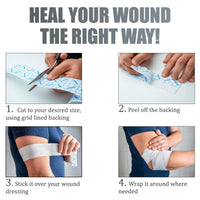 16 x Brand New Healqu Bandage Holding Tape, Nonwoven Tape, 4in x 11yd Wound Dressing Tape Self-Adhesive Fabric Tape, Comfortable on the Body, with Easy Release, - RRP €192.96