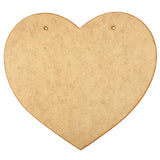 1 x RAW Customer Returns Creative Deco 4 x MDF Heart Shape Sign Plates 150 x 130 x 3-4 mm Unpainted Cutouts Decoration to Hang for Gift Painting Leisure Pyrography Crafts - RRP €9.31