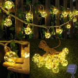 1 x RAW Customer Returns iShabao Solar Fairy Lights Outdoor 8M 160 LED, 16 Bulbs Solar Fairy Lights Garden 8 Modes Balcony Fairy Lights Solar Outdoor Waterproof IP65 for Tree, Patio, Yard, House, Wedding Decoration Warm White  - RRP €23.69