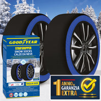 1 x RAW Customer Returns GoodYear Star Gripper Snow Socks Approved Italy EN 16662-1 2020 Two Fabric Snow Chains for Cars. Snow Sock Size L - RRP €76.0